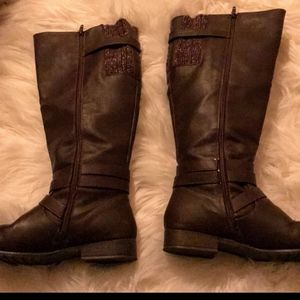 Dark Brown Knee High Boots